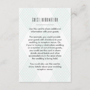 Plaid-ish Guest Information Insert Card