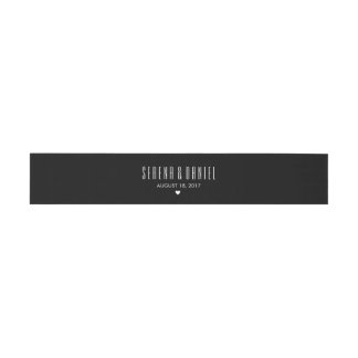 Plaid-ish Modern Wedding Belly Band Invitation Belly Band