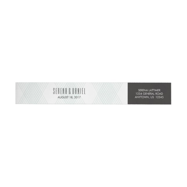 Plaid-ish Modern Wedding Wraparound Labels (Individual)