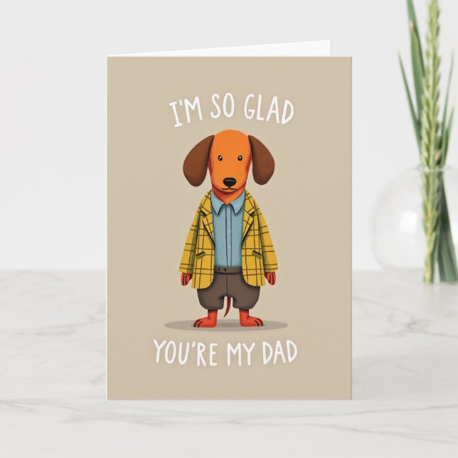 Plaid Jacket Fathers Day Card (Front)