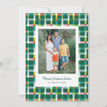 Plaid Joy Holiday Photo Card