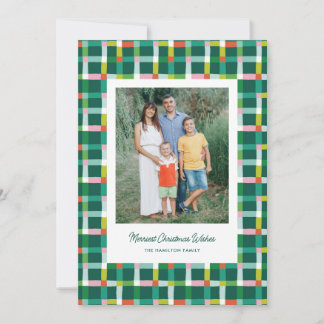 Plaid Joy Holiday Photo Card