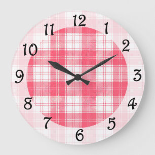 Plaid Large Clock