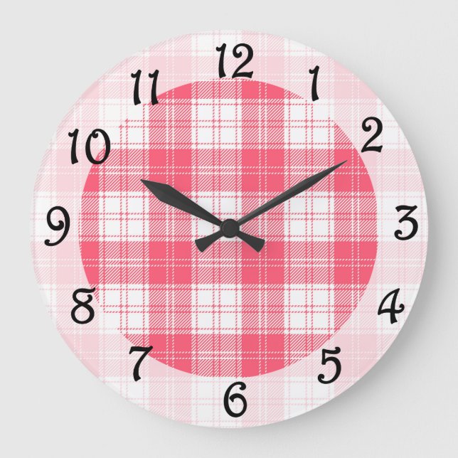 Plaid Large Clock (Front)