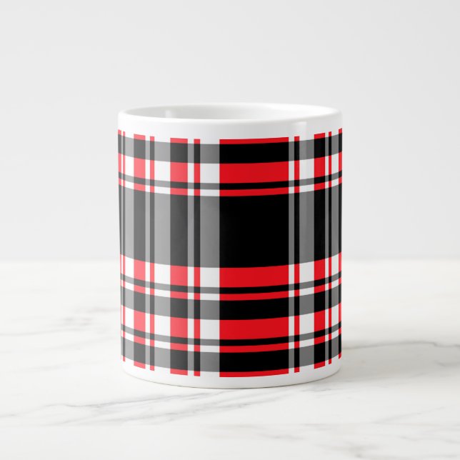 Plaid Large Coffee Mug (Front)