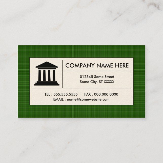 plaid law business card (Front)