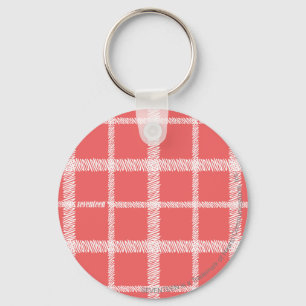 Plaid LtPink Key Ring