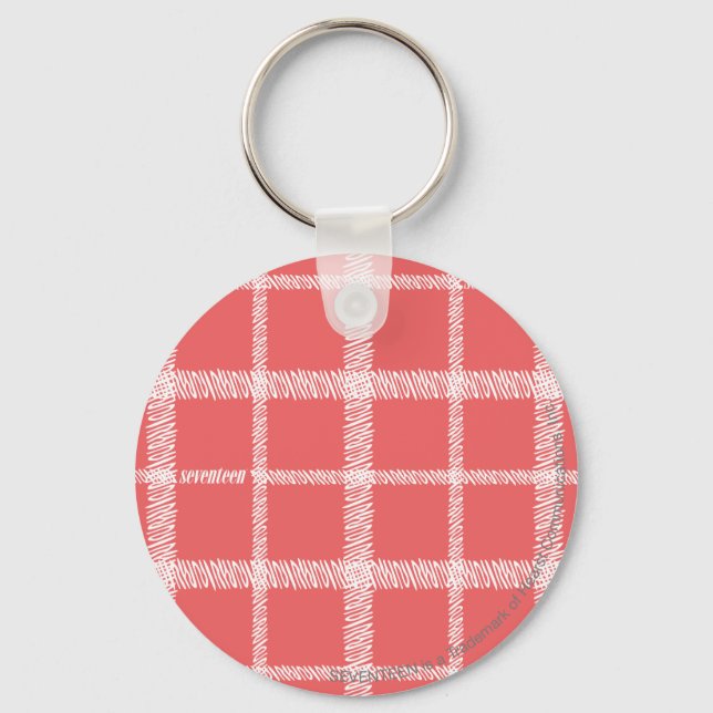 Plaid LtPink Key Ring (Front)