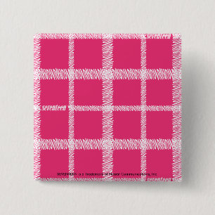 Plaid Magenta 15 Cm Square Badge