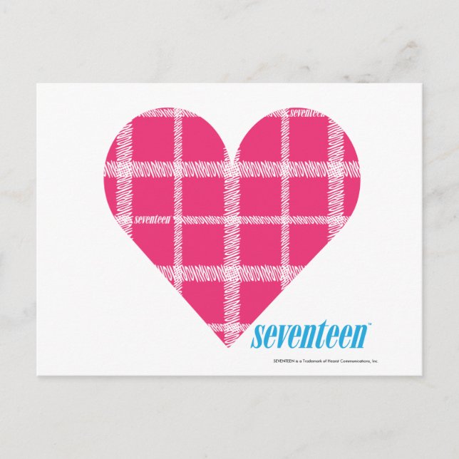 Plaid Magenta 2 Postcard (Front)