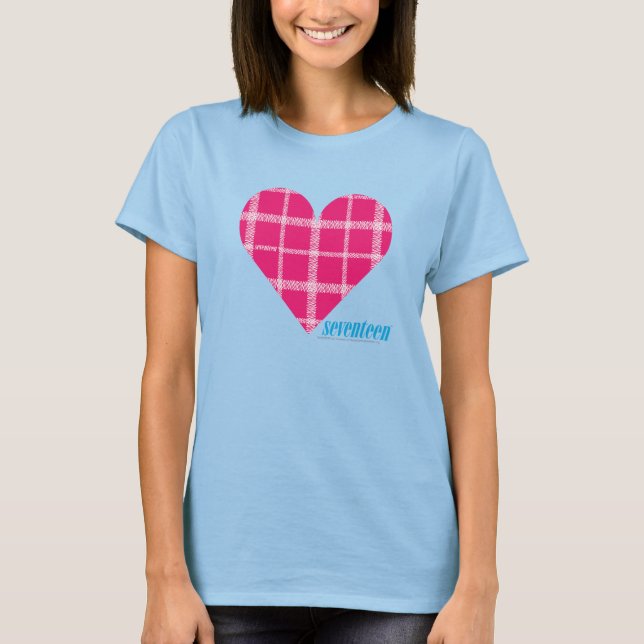 Plaid Magenta 2 T-Shirt (Front)