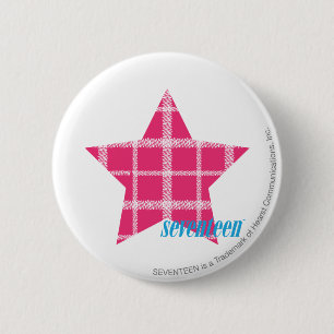 Plaid Magenta 3 6 Cm Round Badge