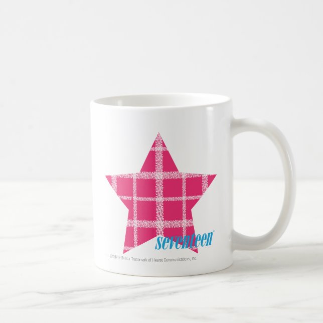 Plaid Magenta 3 Coffee Mug (Right)
