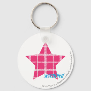 Plaid Magenta 3 Key Ring