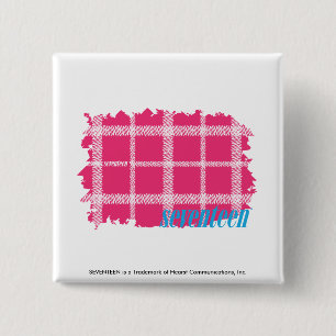 Plaid Magenta 4 15 Cm Square Badge