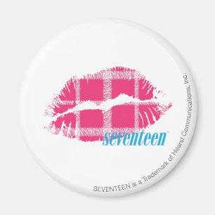Plaid Magenta Magnet