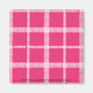 Plaid Magenta Magnet