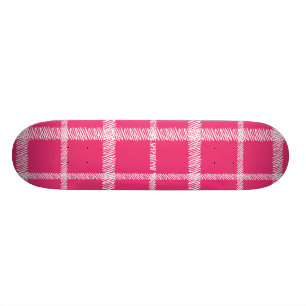 Plaid Magenta Skateboard