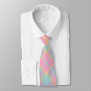 Plaid Men's Tie - Multi Spring Colours {S2D16}