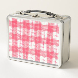 Plaid Metal Lunch Box