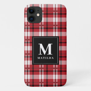 Plaid monogram tartan iPhone 11 case