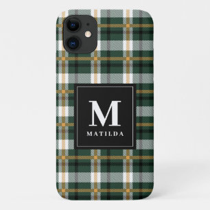 Plaid monogram tartan iPhone 11 case