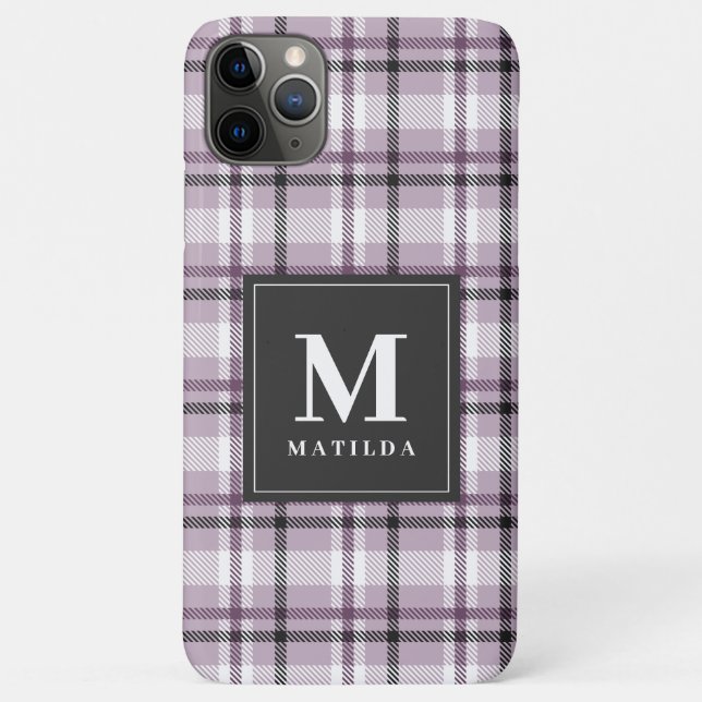 Plaid monogram tartan Case-Mate iPhone case (Back)