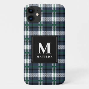 Plaid monogram tartan iPhone 11 case