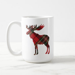 Plaid Moose Coffee Mug