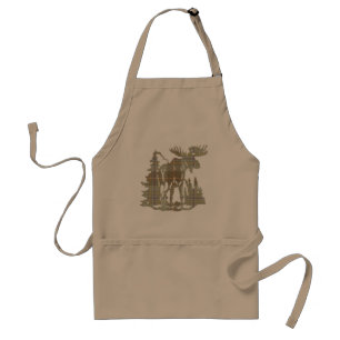 Plaid Moose Standard Apron