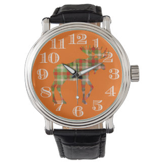 Plaid Moose Watch by Leslie Harlow