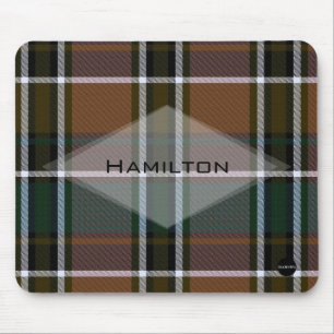 Plaid Mouse Pad with Your Name HAMbyWG