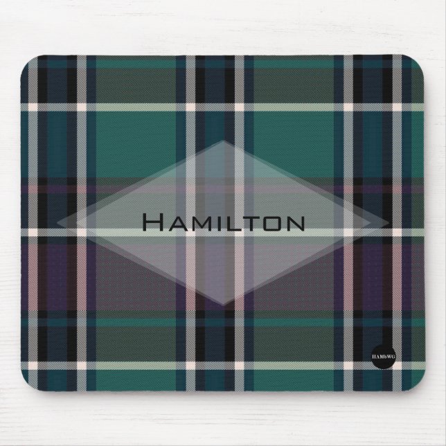 Plaid Mouse Pad with Your Name HAMbyWG (Front)