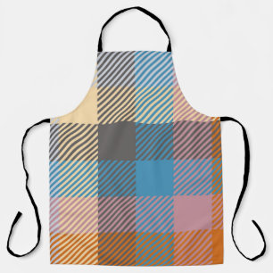 Plaid or tartan vintage abstract, home decor, back apron