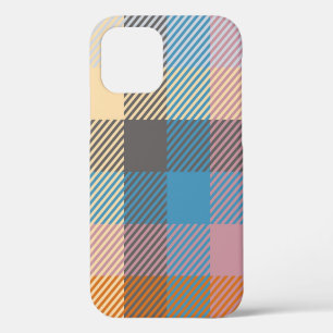 Plaid or tartan vintage abstract, home decor, back iPhone 12 case