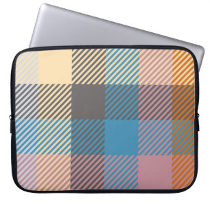 Plaid or tartan vintage abstract, home decor, back laptop sleeve