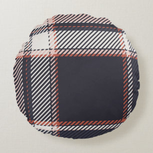 Plaid or tartan vintage is background or texture i round cushion