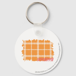 Plaid Orange 3 Key Ring