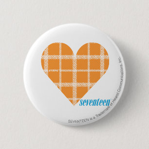 Plaid Orange 4 6 Cm Round Badge