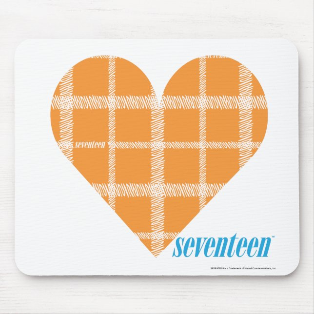 Plaid Orange 4 Mouse Mat (Front)