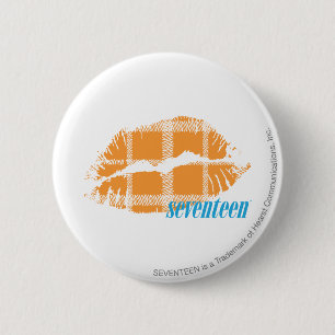 Plaid Orange 6 Cm Round Badge