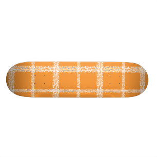 Plaid Orange Skateboard
