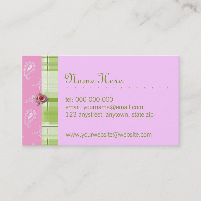 Plaid & Paisley Business Card (Front)