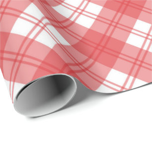 Plaid Paper Wrapping Gift Wrap Birthday Matte Roll
