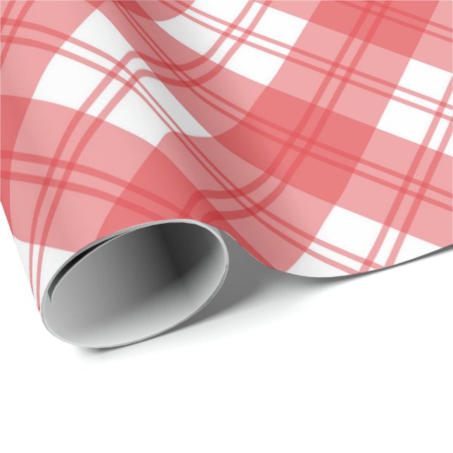 Plaid Paper Wrapping Gift Wrap Birthday Matte Roll (Roll Corner)