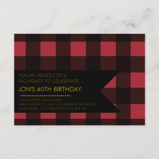 Plaid Party Invitation