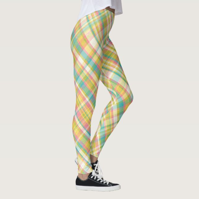 Plaid Pastels Leggings (Right)