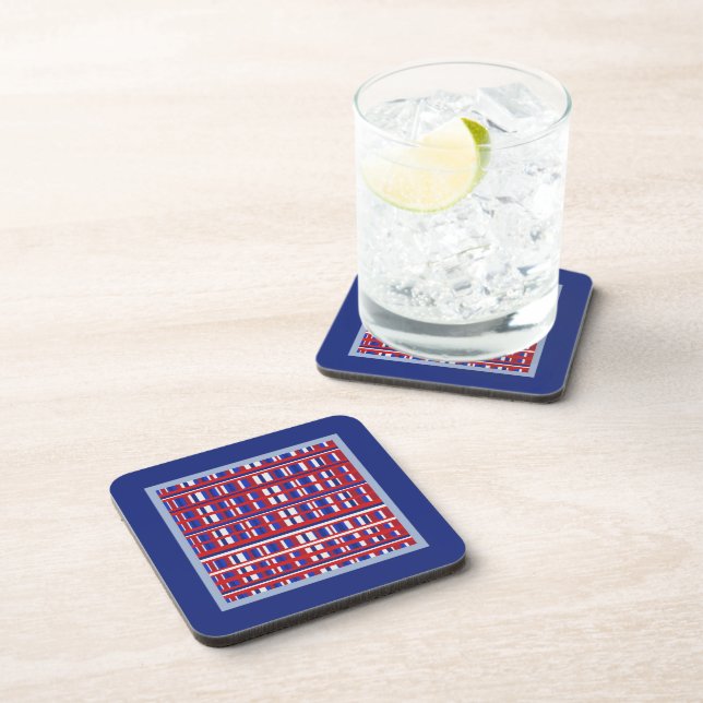 Plaid Patriot Coaster (Right Side)