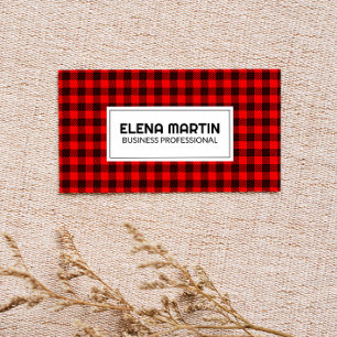 Plaid Pattern Background Business Card