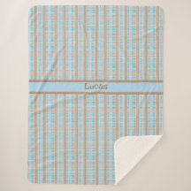 Plaid pattern blue brown gray